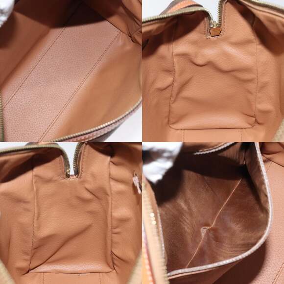 CELINE Macadam Canvas Hand Bag Pvc Leather Brown Gold - Picture 12 of 12